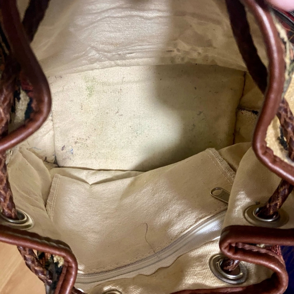 Vintage Western Embroidered Purse with Leather Trim - Picture 6 of 9